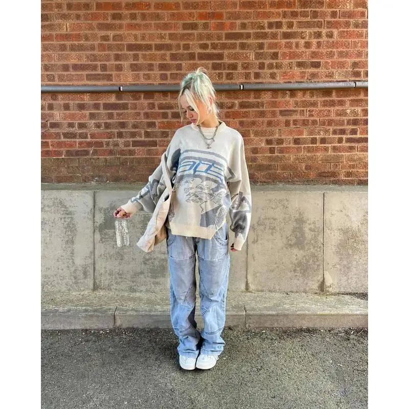 

Creative Stripes Mens Pullovers Sweaters Womens Knitted Low Waist ort Pants Bamboo Fiber Fabric Ladies Premium Spring Colle...