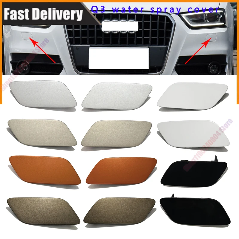 For Audi Q3 2012 2013 2014 2015 Front Bumper Headlight Washer Nozzle Cover Cap 8U0955275 8U0955276
