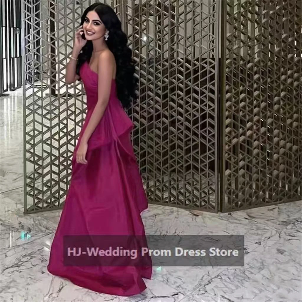 

Saudi Arabia Mermaid Prom Dresses O-Neck A-Line Floor-Length sleeveless Formal Occasion Dress Customized