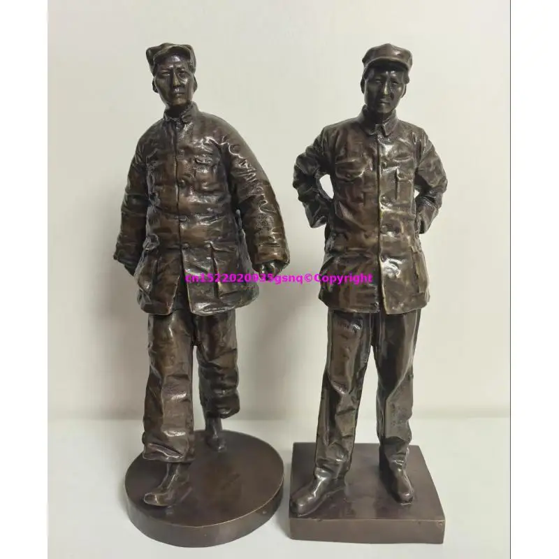 Escultura de bronce, colección de guerra antifascista, ejército rojo chino, Segunda Guerra Mundial, líder de China, estatua revolucionaria de BEIJING MAO ZEDONG