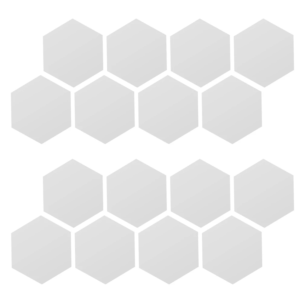 

48 Pcs Hexagonal Wall Mirror Sticker Decal Living Room Stickers Modern Tiles Self Adhesive Acrylic Decor for
