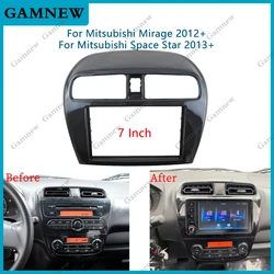 7 Inch Car Radio Fascia for Mitsubishi Mirage 2012+/Space Star 2013+ Radio DVD Stereo Panel Dash Trim Frame Installation Kit