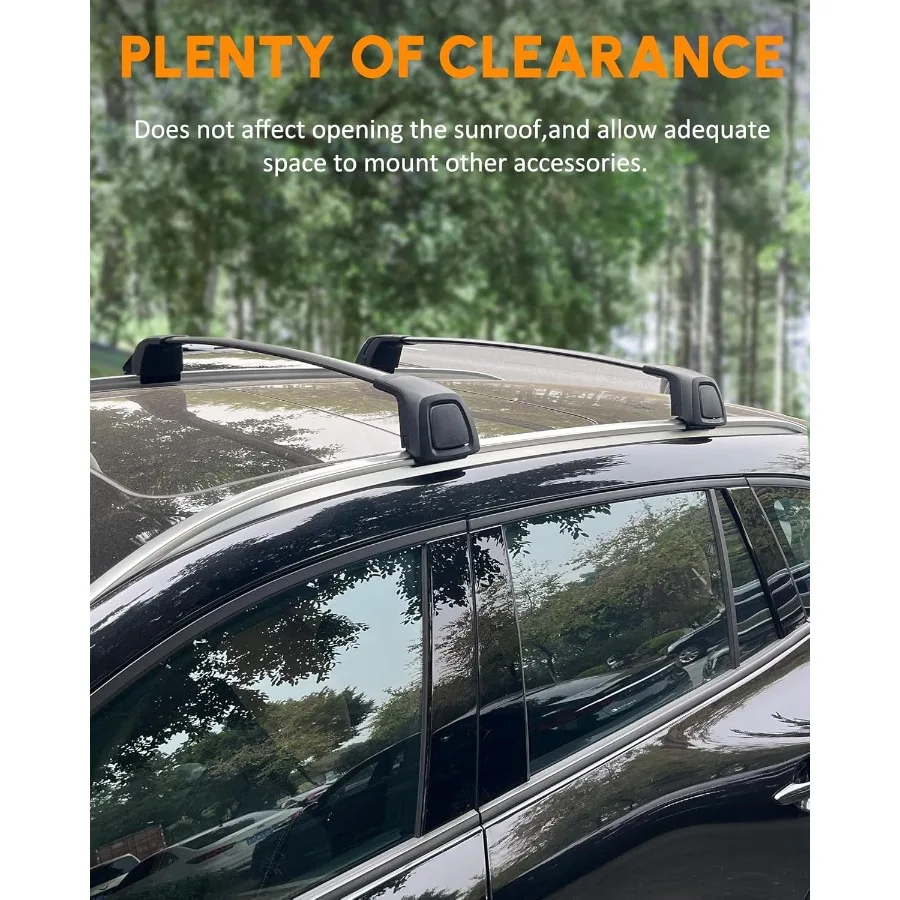 قضبان متقاطعة لرف السقف مناسبة لـ 2023 2024 Mazda CX50 CX50 قضبان متقاطعة قابلة للقفل بسعة 165 رطل لسلة كاياك للتزلج على الجليد C