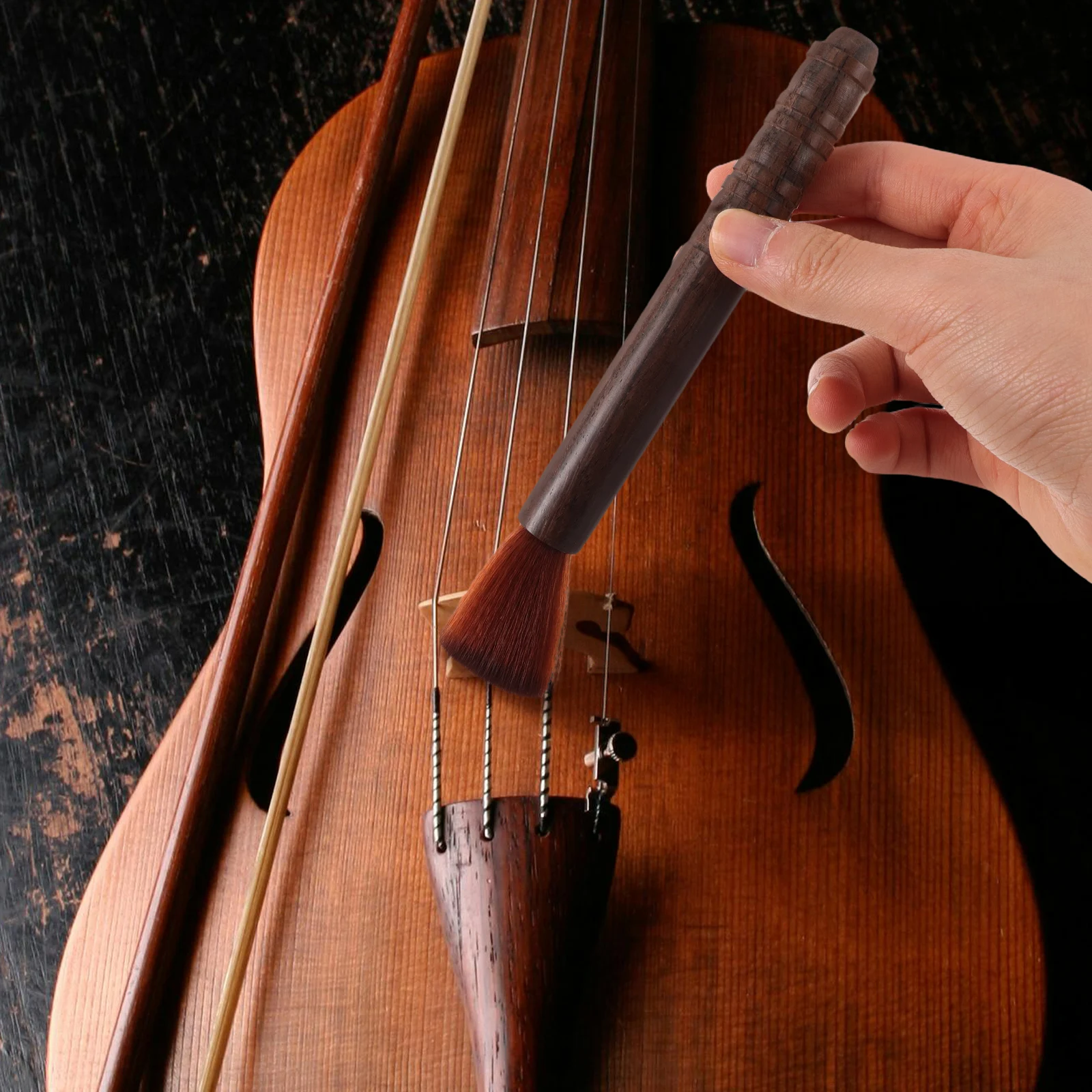 أدوات تنظيف الآلات الموسيقية لآلات الكمان، منظف الجيتار الصوتي، فرش الطبل الكلاسيكية #3