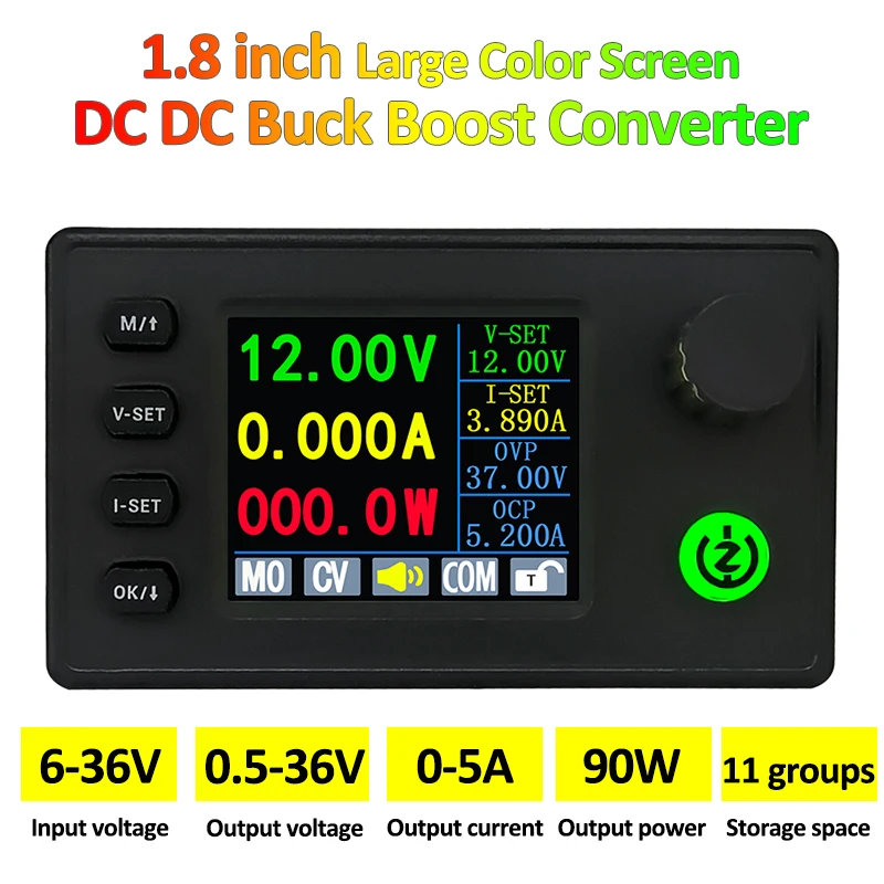 DC DC Buck Boost Converter alimentatore a tensione stabilizzata modulo Step-Down alimentatore da laboratorio regolato regolabile 40W/90W