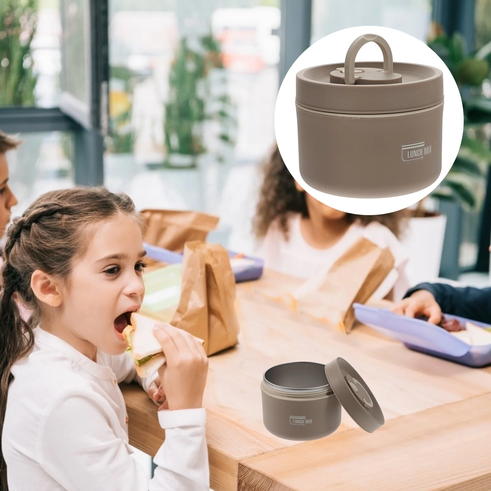 

Stainless Steel Insulated Noodle Bowl Lid Large Capacity Food Containers Ramen Soup Bowls PP Material Non Deformable for Serving