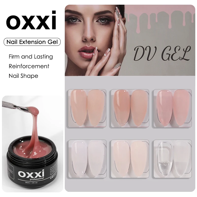 OXXI 56ml UV Nail Extension Gel Semi-permanent Builder Varnish Manicure Poly Nails Gellac Acryl Gel Polish Easy Building Enamels