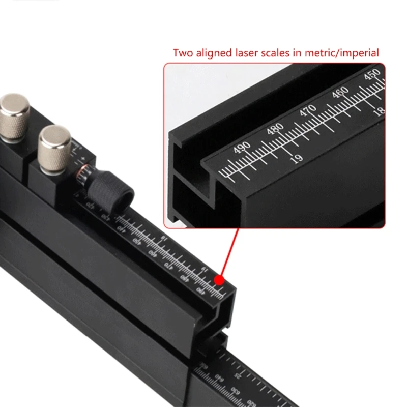 Trilho t track slot com escala lasers para marcenaria, ajustável 560mm a 941mm