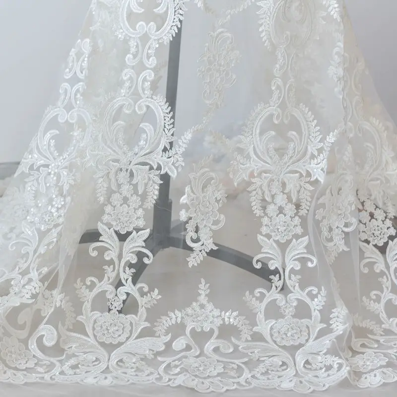 1yard-lace-wedding-dress-high-end-embroidery-cording-sequin-vase-lace-diy-fabric