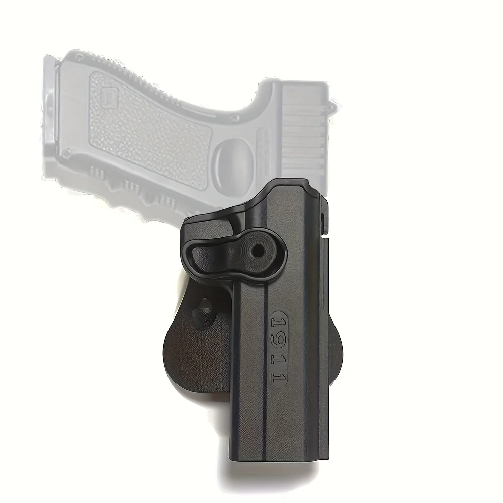 

Tactical 1911 Right Side Belt Holster with 360-Degree Rotation & Snap Closure Quick-Draw Pistol Case for Concealed Carry Huntin