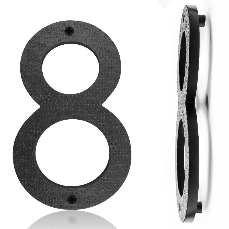 

Custom Floating House Number Modern Letters Door Alphabet Home Outdoor Black 3D Numbers Address Door Number Plaques for Wall