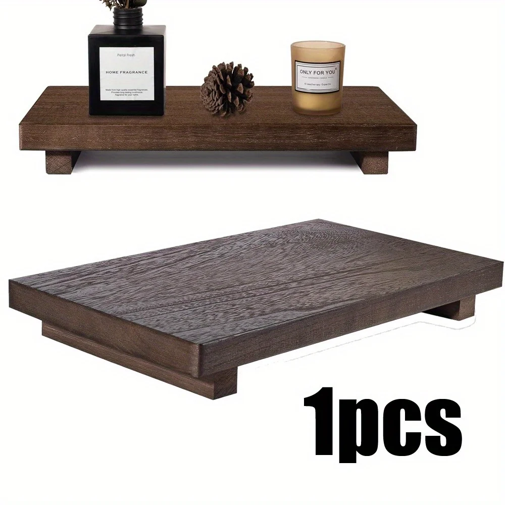 Wood Riser Tray Soap, Stand Soap Tray for Kitchen Sink, Wood Pedestal for Kitchen Counter Sink Stand Decorative Rustic Bathroom