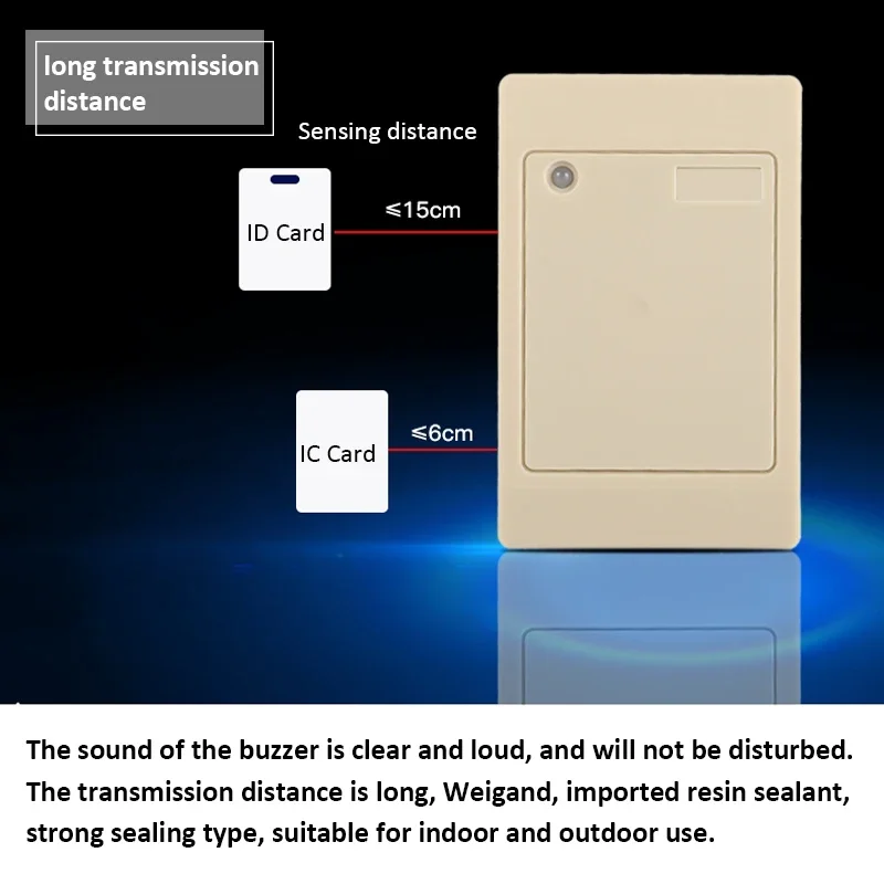 Водонепроницаемый считыватель карт Wiegand Proximity Wg26 Wg34 RFID IC 125 кГц 13,56 МГц ID для системы контроля доступа