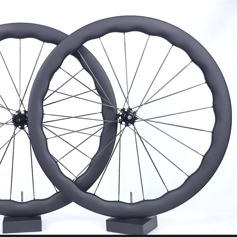 700c Matte UD Carbon Wheelset, high-strength clincher carbon fiber rim, front rear disc brake road bike wheel accessories