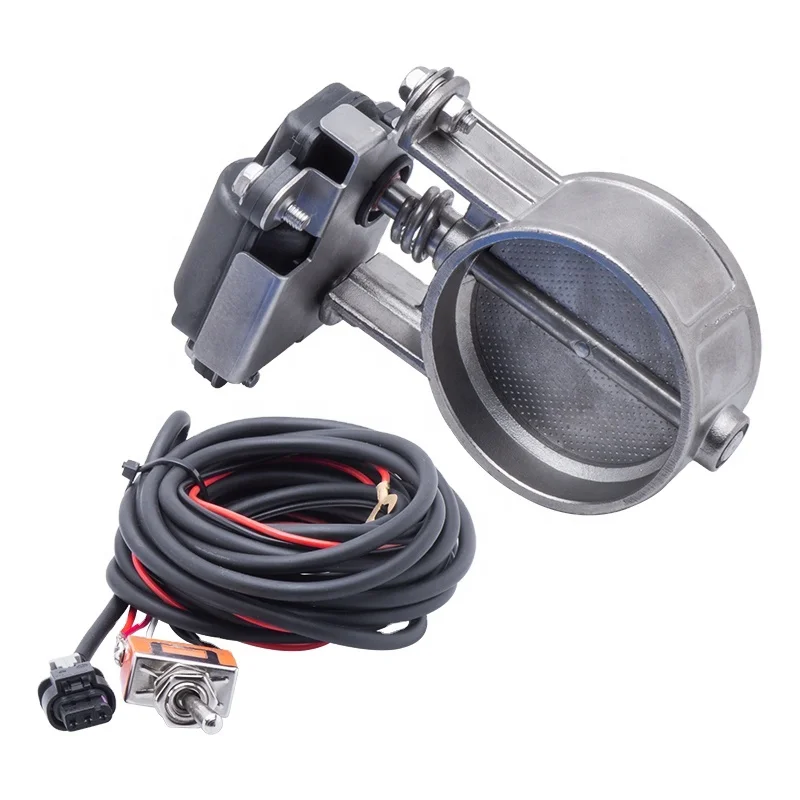 Electric Exhaust Control Valve Electric Valve Unit with Switch 2&2.36&2.5&3.0inch Excellent Sealing Exhaust Control Valve