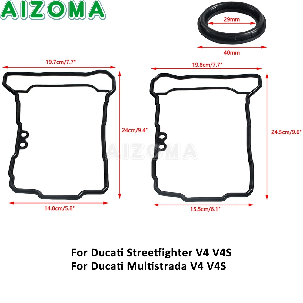 Аксессуары для мотоциклов, прокладка крышки головки блока цилиндров для Ducati Multistrada V4 V4S, резиновая передняя и задняя крышка клапана, уплотнительное кольцо