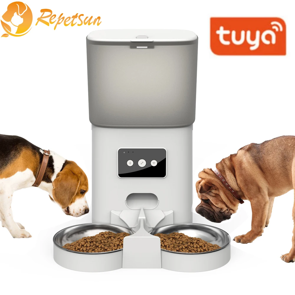 6L Tuya APP Smart Pet Feeder Dispenser automatico di cibo per cani e gatti Vortex Cibo lento con controllo della registrazione temporale Ciotola di