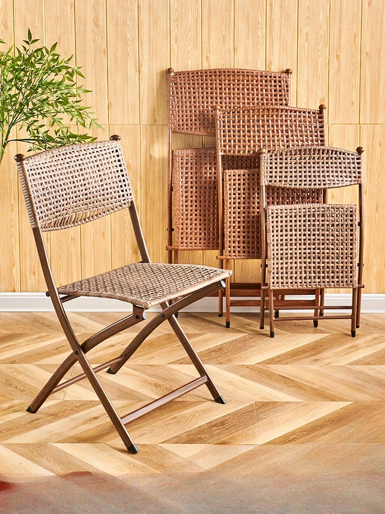 Synthetic Wood Folding Bedroom Kitchen Dining Chairs Outdoor Portable Modern Chairs Cadeiras De Jantar Dining Room Furnitur HYDC