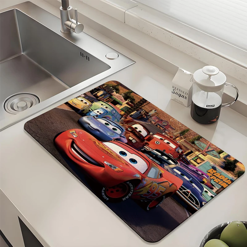 

Disney Cars Characters Kitchen Drying Mat Absorbent Anti slip Pad for Sink