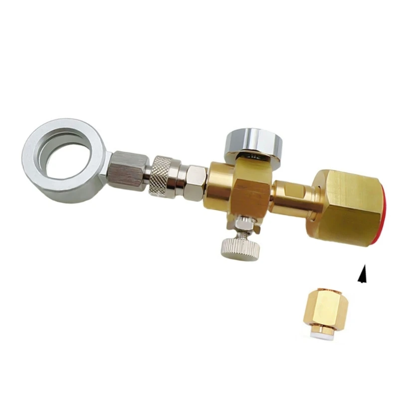 Thread CO2 Adapter Brass CO2 Filling Adapter Suitable for CO2 Beverage Bottles