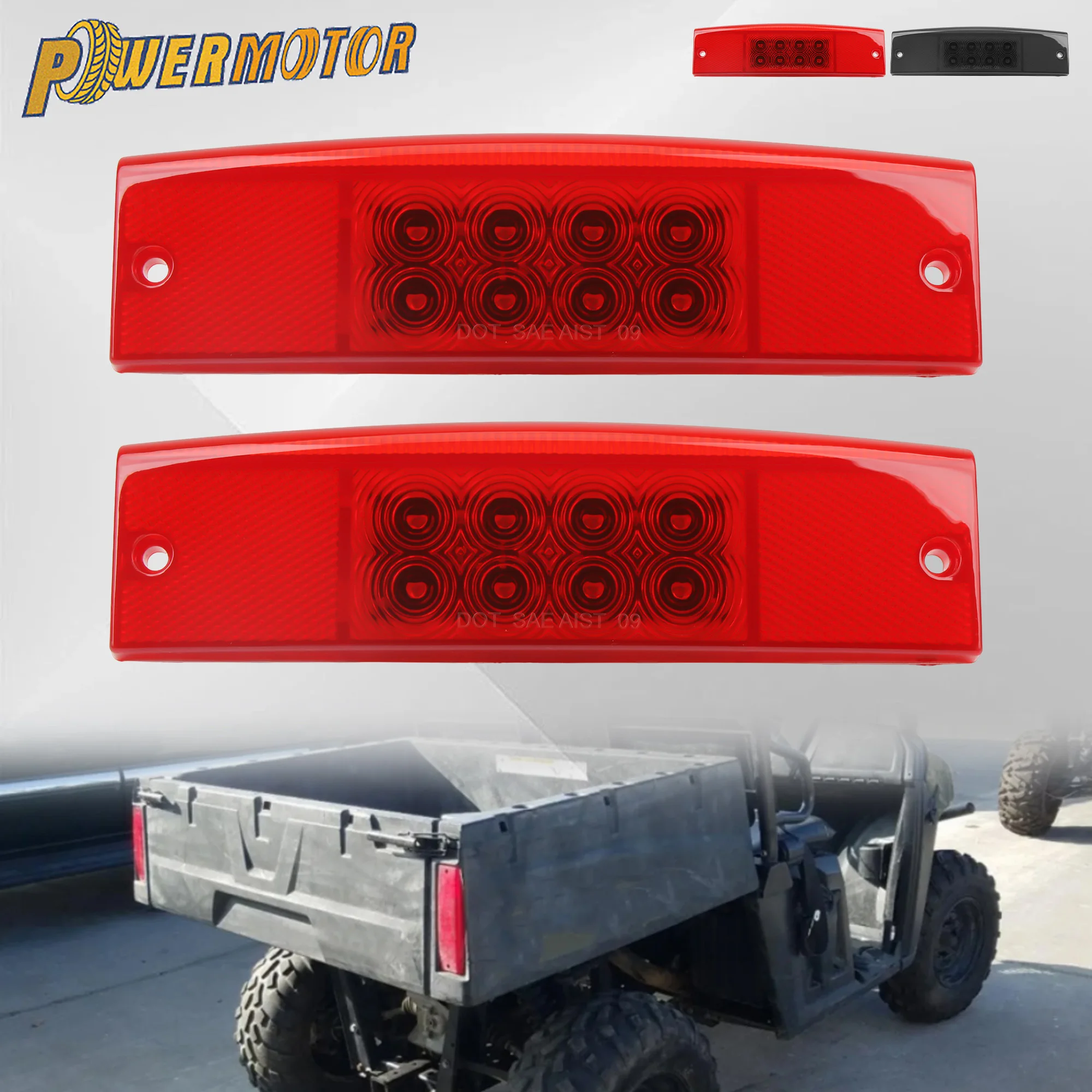 

For Polaris Ranger UTV LED Tail Lights 2411450 High Brightness Red Rear Brake Lamp 400 500 2011-2013 570 2014-2017 Accessories