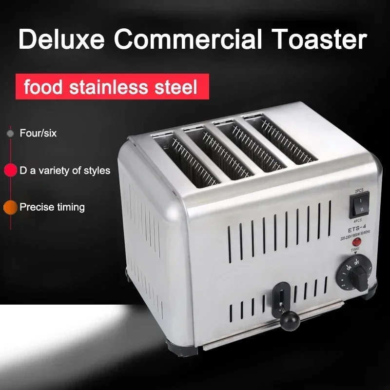 

220v Home 6 Slices Toaster Commercial 4 Slices Toaster Steamed Bun Heater Sandwich Roaster Steamed Bun Machine