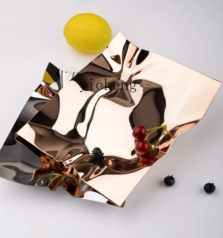 

LSL Hotel Front Desk Candy Snack Plate Home Living Room Coffee Table Dessert Cake Decoration Plate