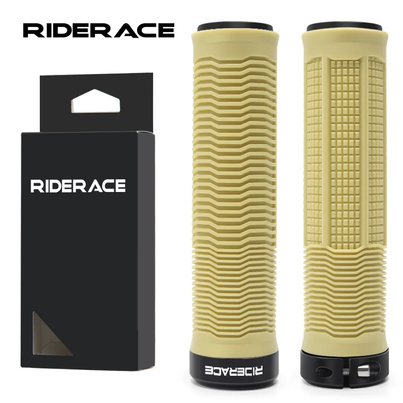 AliExpress riderace RIDERACE Bicycle Handle Bar Grips MTB Mountain Bike Soft Single Locking Handlebar Cover Plug Rubber Non-slip Cycling Accessories