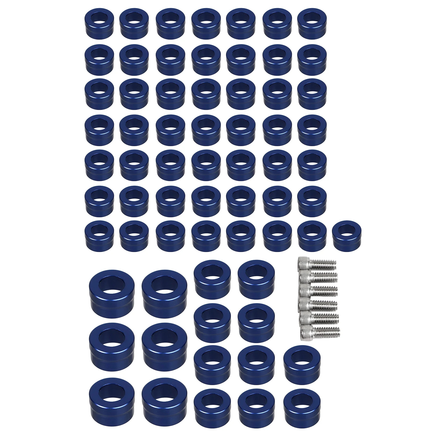 Motorcycle 66pcs Blue Motor Engine Bolt Caps Cover For Harley Dyna Touring Road King Street Glide Softail Fat Boy Sportster view 5