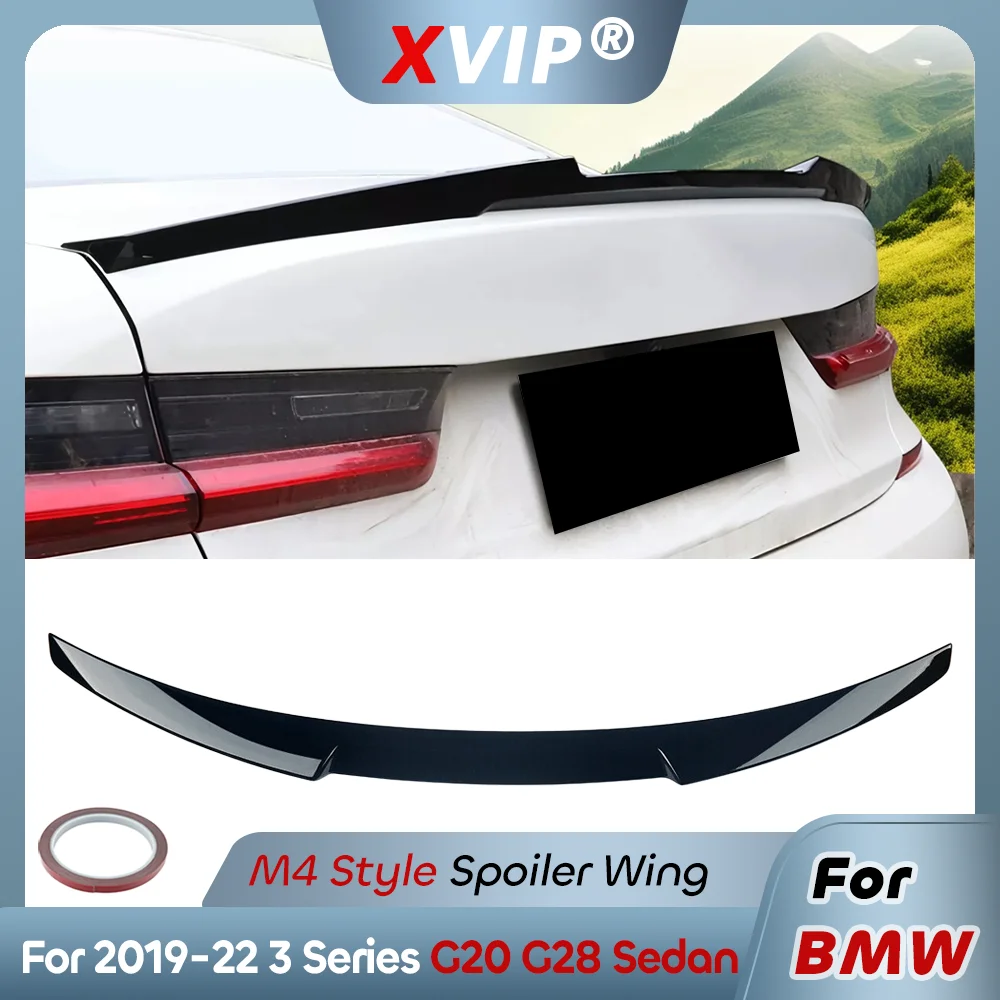 

XVIP Glossy Black M4 Style Rear Spoiler Wing For BMW 2019-2025 3 Series G20 4-Door Sedan G80 M3