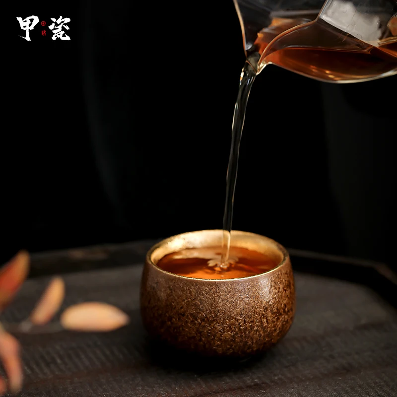

Gilding Cup Pure Retro Tea Porcelain Tasting Single Bowl Kung Fu Gift