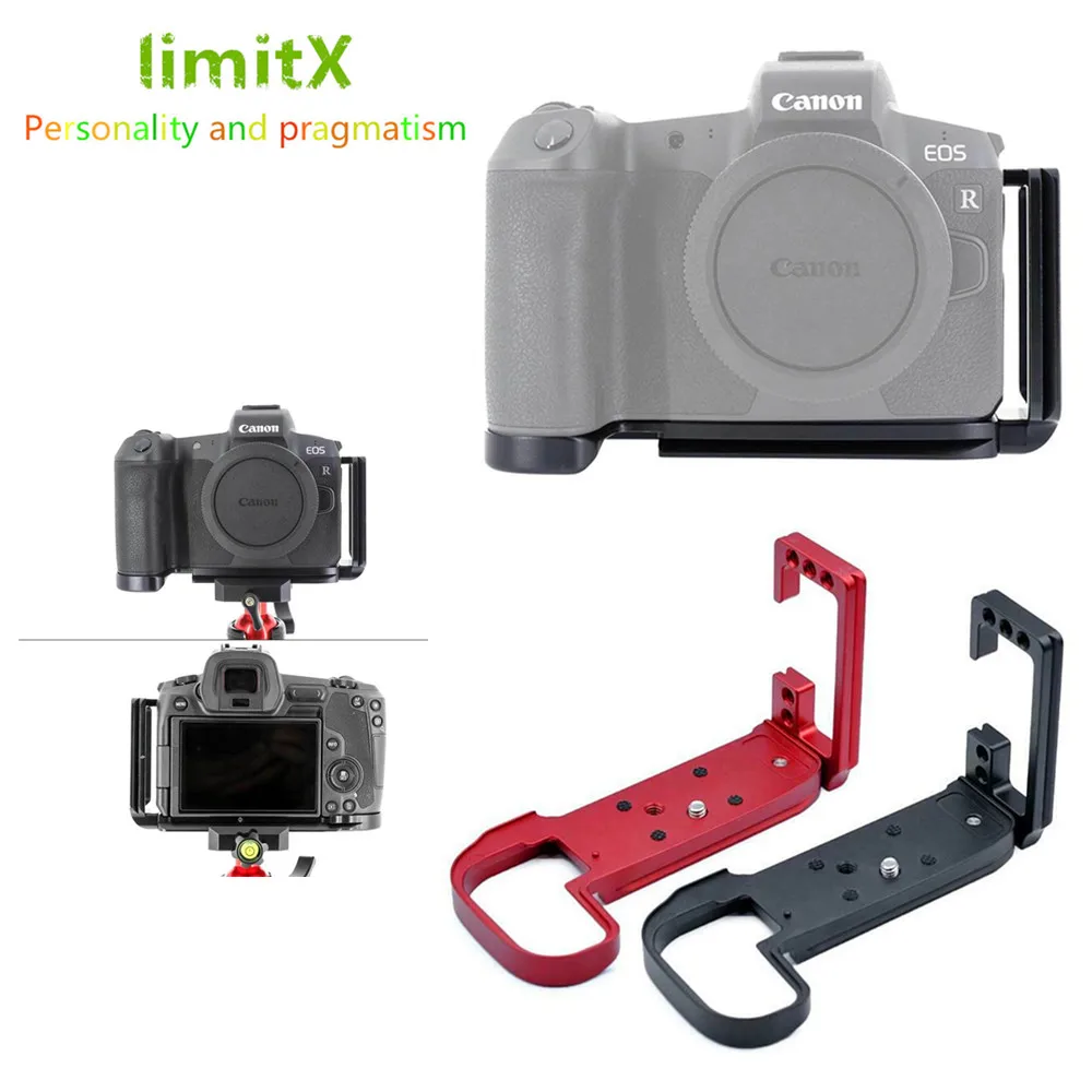 Quick Release L Plate Holder Hand Grip Tripod Bracket for Canon EOS R RP R5 R6 Camera for Benro Arca Swiss Tripod Head