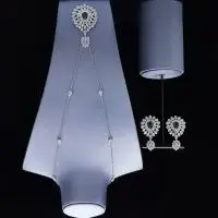 

Комплект ожерелья с длинной цепочкой в Саудовской Дубае для женщин, роскошный комплект свадебных украшений с кубическим цирконием, свадебные аксессуары