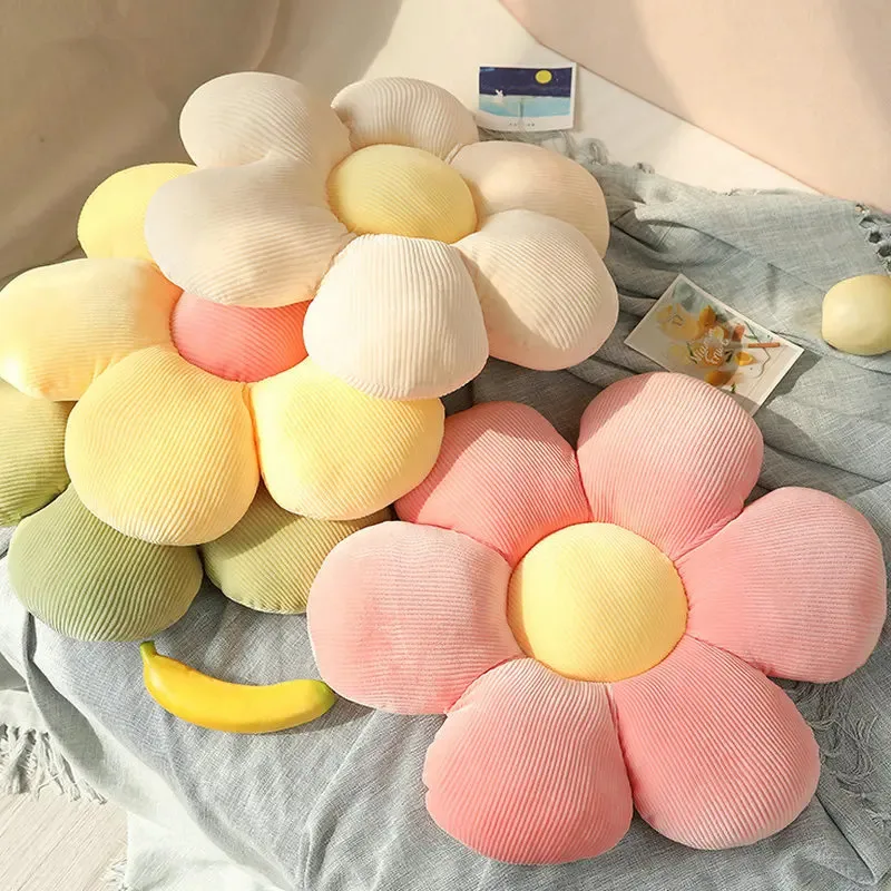 lovely Flowers Plush Pillow Plant Petal Cushion Stuffed Toys for Girls Baby Home Decor Gift