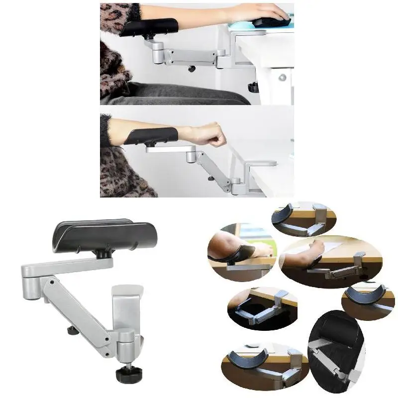 Mouse Computer Bracket Arm Wrist Hand Rest Support Desk Table Armrest Stand