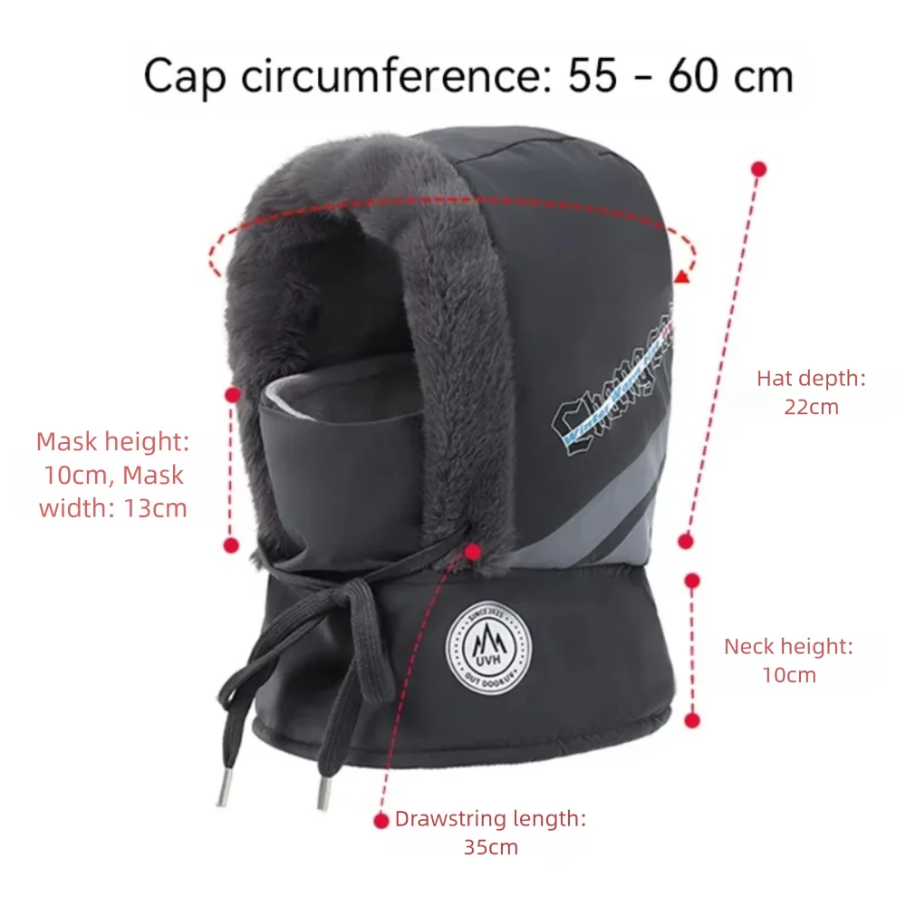 أزياء الشتاء بالاكلافا قبعة سميكة الرقبة أدفأ الأذن حماية قبعة الدفء يندبروف مقنعين قناع الوجه للجنسين