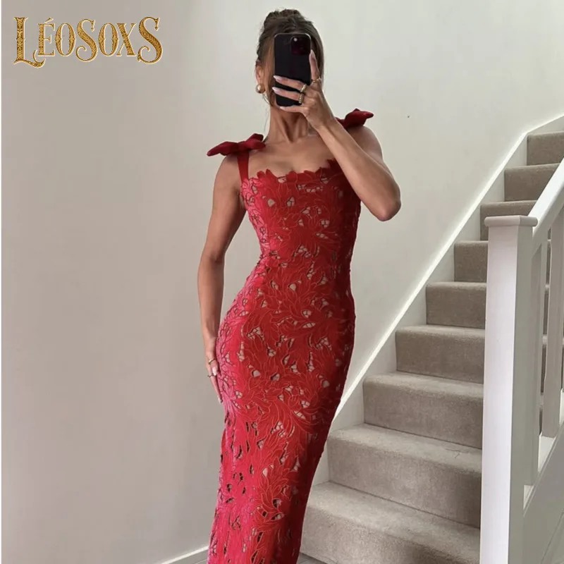 

Elegant Long Party Dress Women Sexy Slim Hip Package Bow Sling Female Christmas Evening Dresses 2025 Fashion Club Maxi Lady Robe