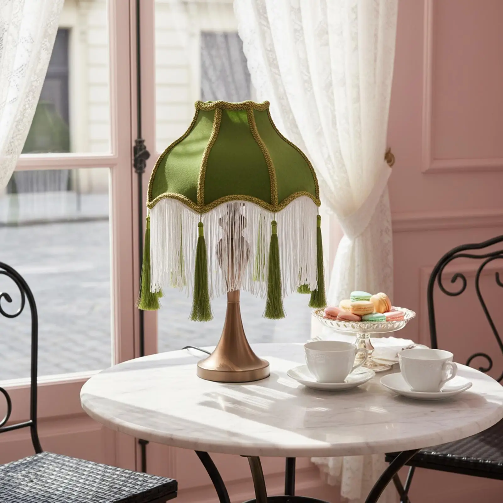 

Декоративный бархатный абажур с бахромой и кисточками, сменный абажур для прикроватной лампы в спальне, E27