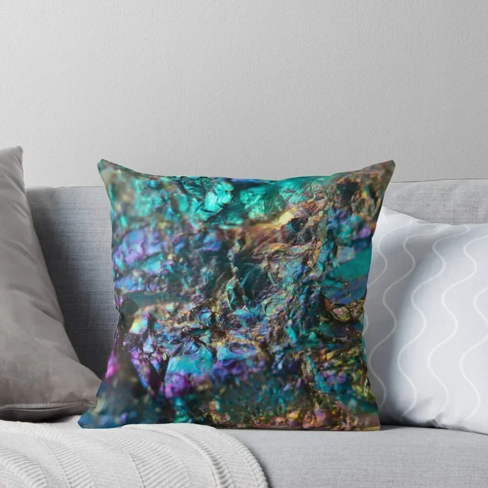

Turquoise Oil Slick Quartz Throw Pillow Anime Decorative Cushions Sofa Pillow Cover pillow