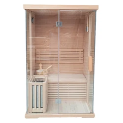 Household single double sauna room wet steam room commercial Finnish bath far infrared light wave room customized