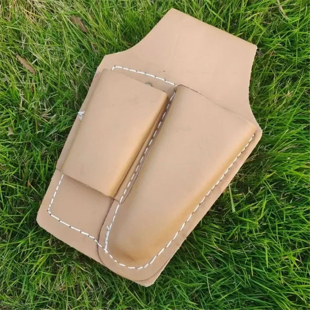 Cowhide Scissors Case Belt Hanging Bag for Orchard Branches Garden Pruning Tools Storage Holsters