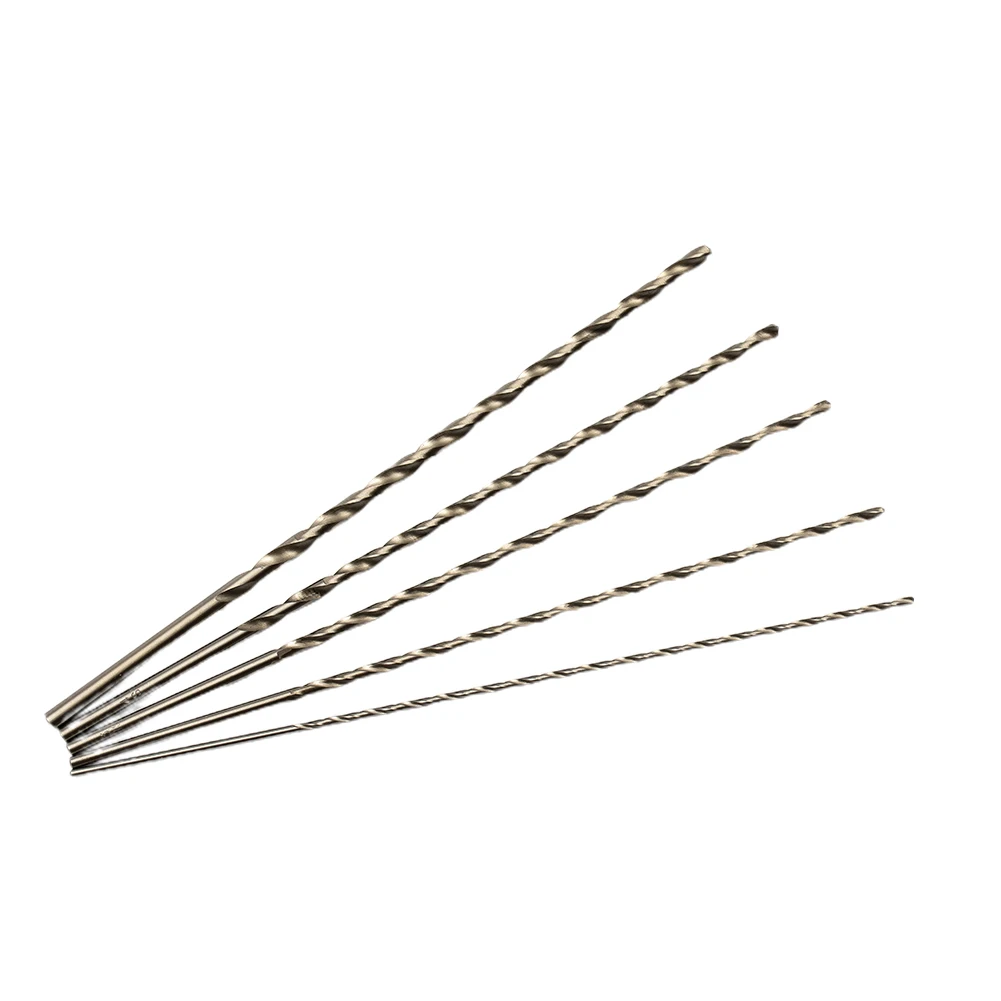 5pcs 2/3/3.5/4/5mm HSS 200mm Extra Long HSS Drill Bits Set Tools Metal Drilling Metal Wood Hole Cutter Tools Accessories