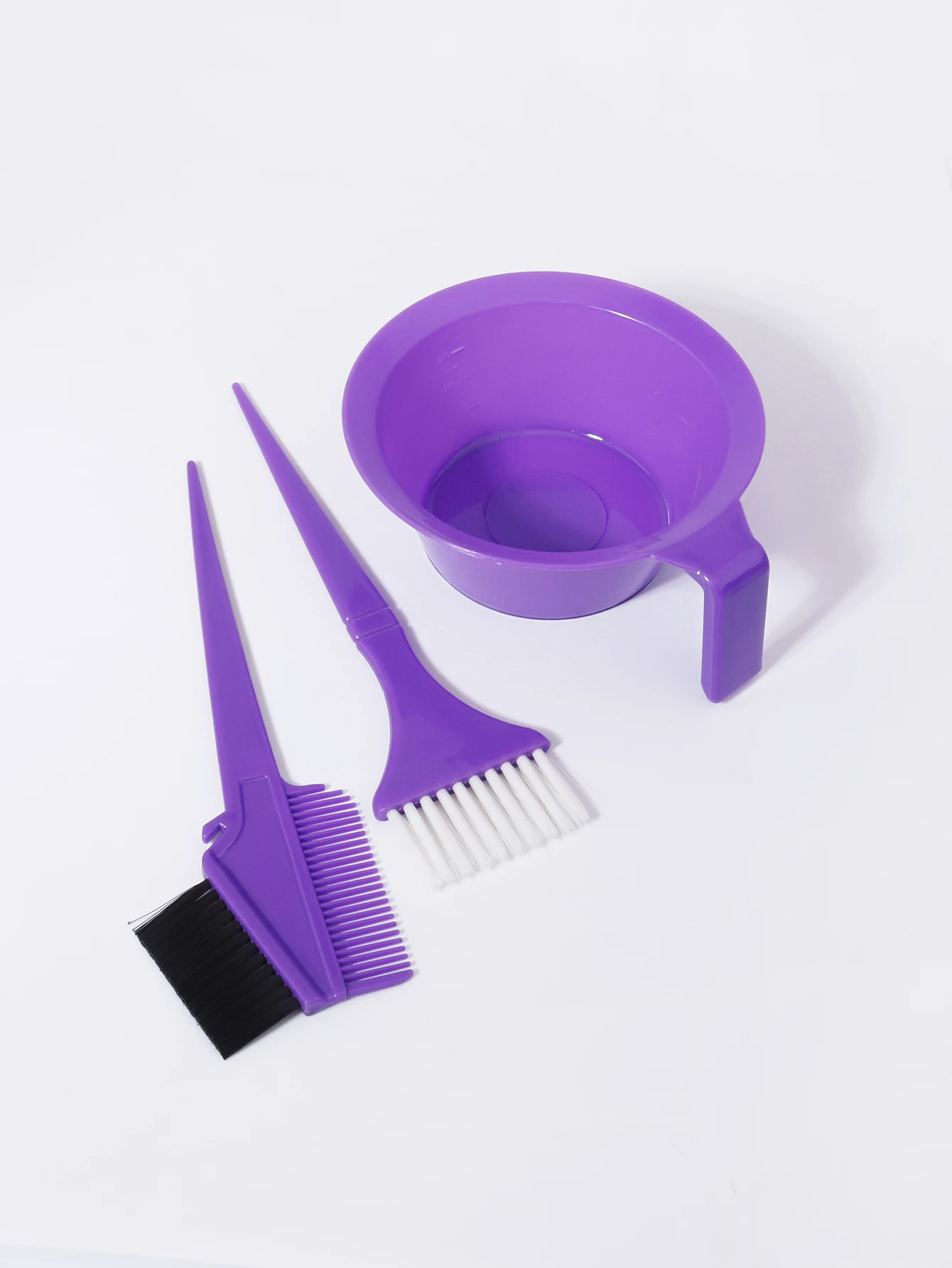 3-teiliges Haarfärbeset, professioneller Haarfärbepinsel, Haarfärbeschale, geeignet für Friseursalons, speziell für Echthaarperücken – Detail 1