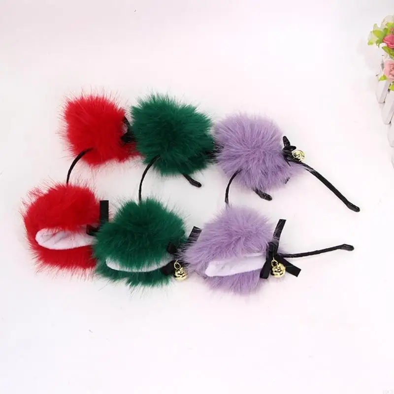 Phụ nữ cô gái lông mèo lông động vật động vật với chuông người lớn cosplay quần áo phụ kiện quần áo