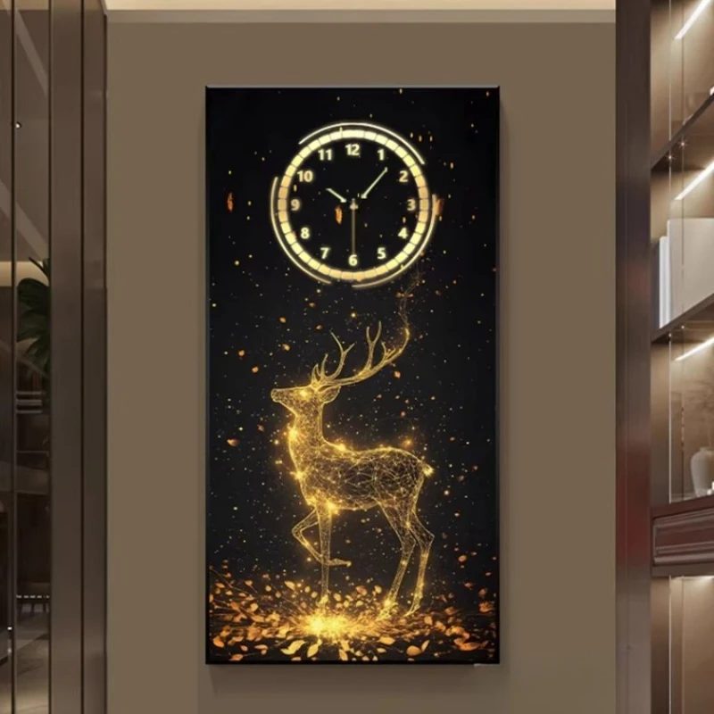 Modern home decoration wall decorations noiseless Interior clock timepiece luxury interior antiques digital clock for bedroom