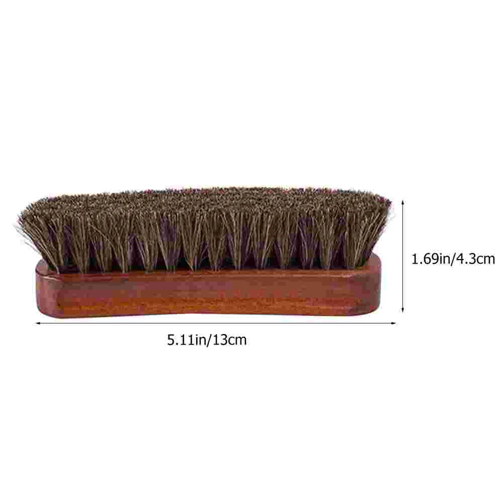 Brosse en crin de cheval, Kit de nettoyage de chaussures, vernis en crin pour chaussures, détergent, polissage du bois