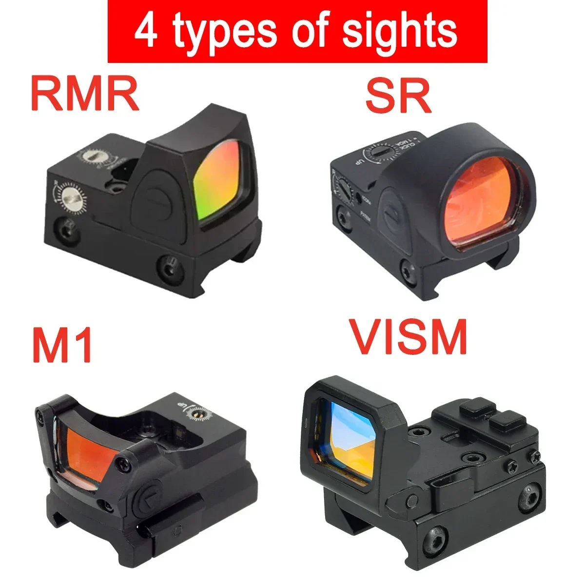 

Airsoft RMR Red Dot Sight Scope Reflex GLOCK 17 Collimator Tactical M1 Optics Holographic VISM Sights Riflescope Fit 20mm Rail