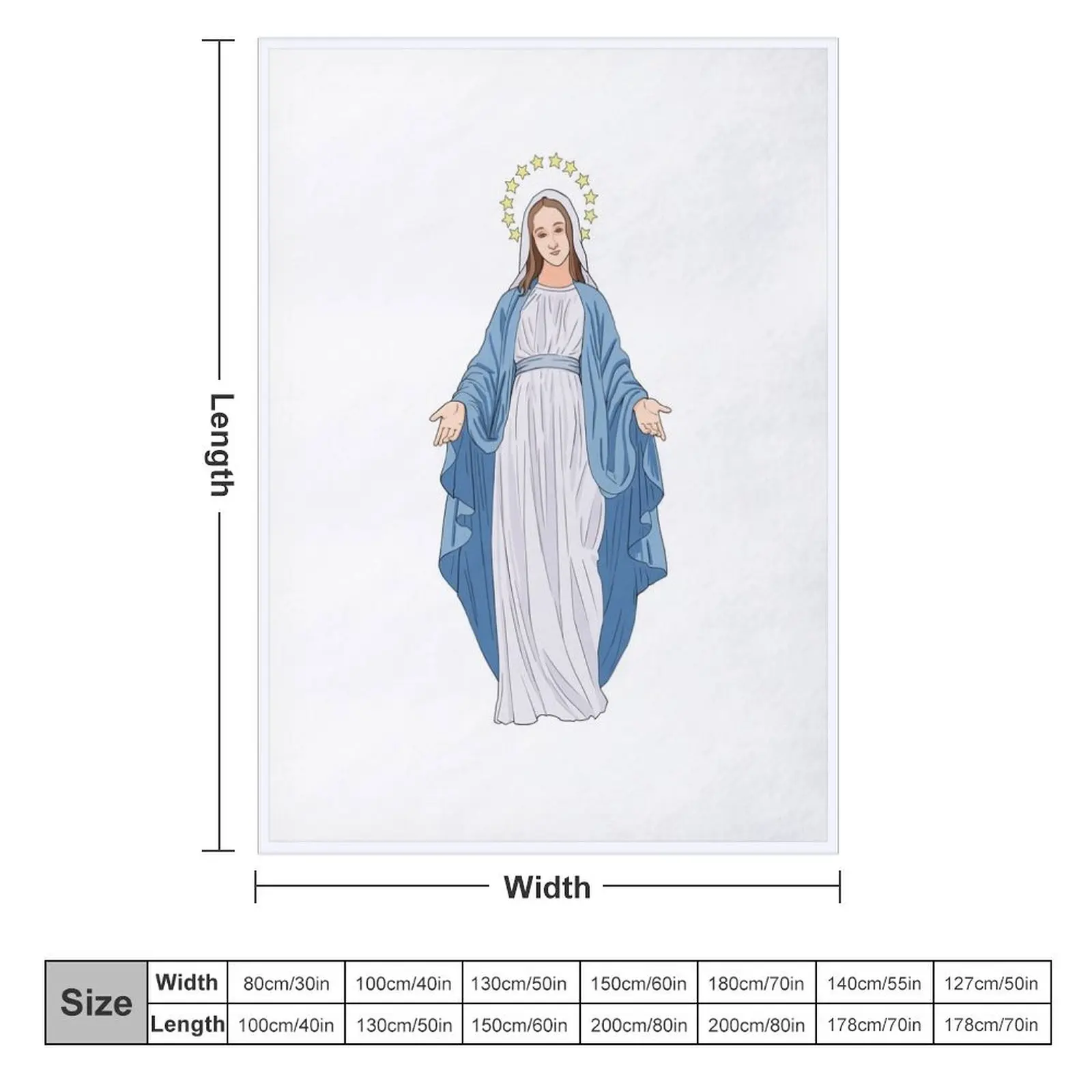 Virgin Mary Throw Blanket Sofas Flannels Soft Big Blankets