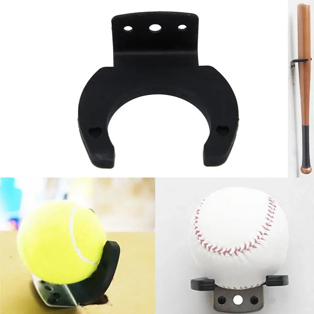 1PCS Black Upright Baseball Bat Rack Tennis Baseball Bat Softball Racket Wall Mount Hanger Rack Stand