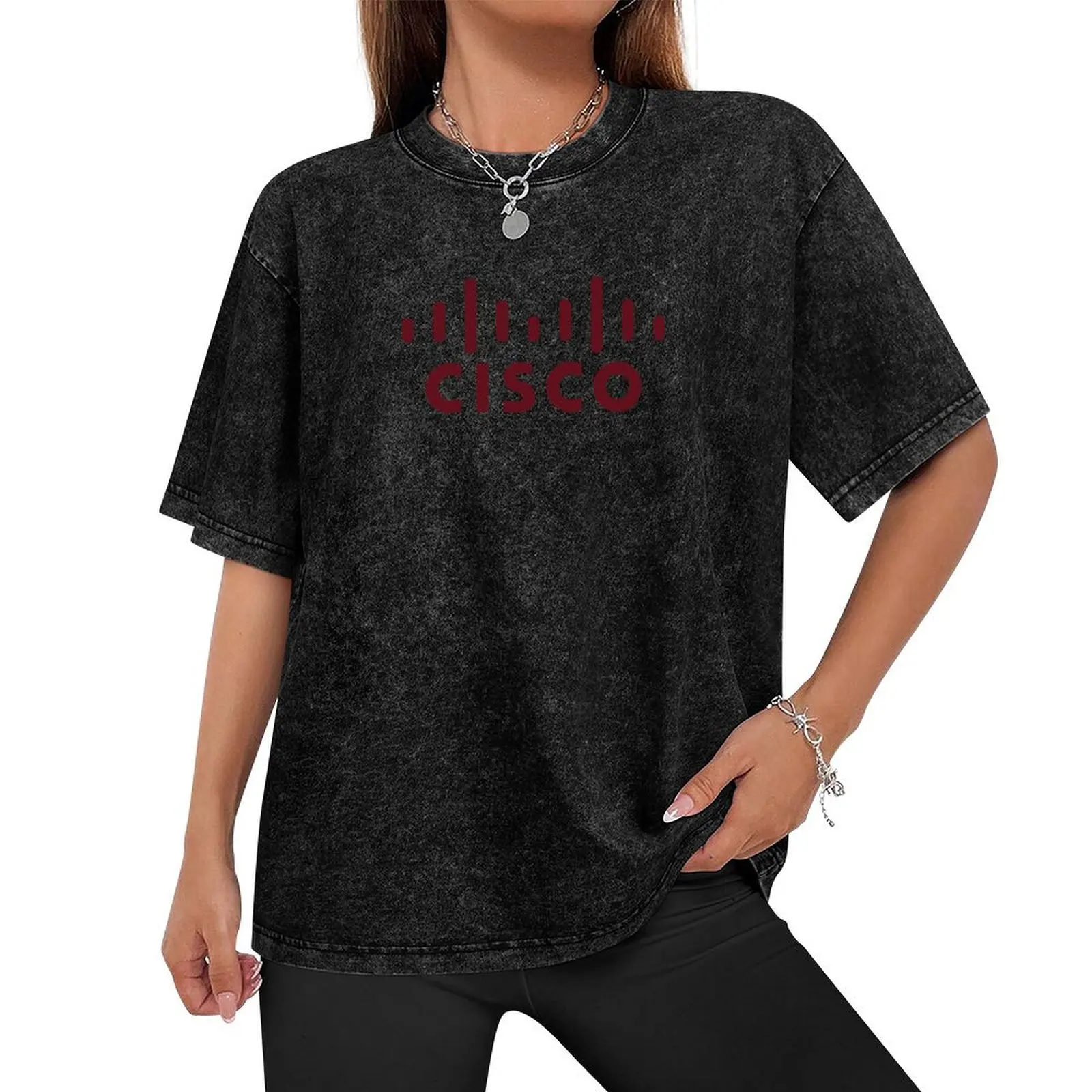 Cisco Design T-Shirt Blouse shirts graphic tee oversized kawaii clothes mens plain t shirts